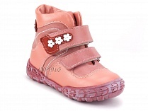208-307,46,236,19 Тотто (Totto), ботинки демисезонние детские профилактические, байка, кожа, розовый, красный в Иркутске