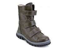 207з (31-40) Аквелла (Akwella), ботинки зимние ортопедические с высоким берцем, натуральная шерсть, кожа, тёмно-зелёный в Иркутске