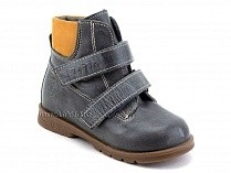 126(2)-41,64 Тотто (Totto), ботинки демисезонные утепленные, байка, серый, светло-коричневый, кожа в Иркутске