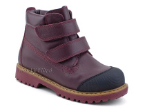 505 Б(31-36) Минишуз (Minishoes), ботинки ортопедические профилактические, демисезонные утепленные, кожа, байка, бордовый в Иркутске