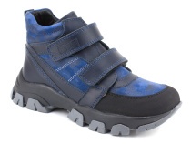 6-612145-2403 (26-30) Пиксель (Pixel), ботинки зимние детские профилактические, кожа, натуральный мех, синий в Иркутске
