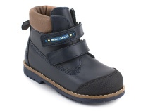 505-MSС (23-25)  Минишуз (Minishoes), ботинки ортопедические профилактические, демисезонные неутепленные, кожа, темно-синий в Иркутске