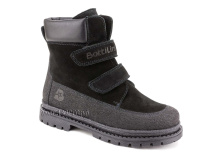 BL-284(5) (25-30) Боттилини (Bottilini), ботинки  детские демисезонные  ортопедические профилактические, кожа, нубук, байка, черный в Иркутске
