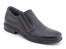 51213  ШагоВита (Shagovita), туфли школьные профилактические  для мальчиков, кожа, черный в Иркутске