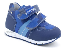 BL-209(3) Боттилини (Bottilini), полуботинки  детские  ортопедические профилактические, кожа, синий в Иркутске
