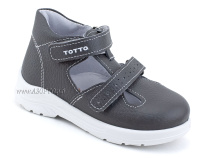 0228-821 Тотто (Totto), туфли детские ортопедические профилактические, кожа, серый в Иркутске