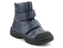 338-712 Тотто (Totto), ботинки детские утепленные ортопедические профилактические, кожа, синий в Иркутске