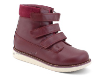 23-244 Сурсил (Sursil-Ortho), ботинки детские утепленные с высоким берцем, кожа, бордовый в Иркутске