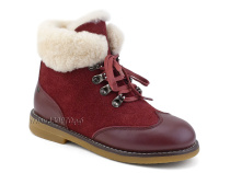 А44-071-3 Сурсил (Sursil-Ortho), ботинки детские ортопедические профилактичские, зимние, натуральный мех, замша, кожа, бордовый в Иркутске