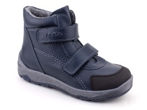 2458-712 Тотто (Totto), ботинки детские утепленные ортопедические профилактические, кожа, синий. в Иркутске