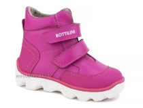 BL-271(55) Боттилини (Bottilini), ботинки  детские демисезонные  ортопедические профилактические, кожа, байка, фуксия в Иркутске