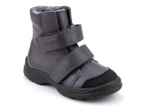 338-721 Тотто (Totto), ботинки детские утепленные ортопедические профилактические, кожа, серый. в Иркутске