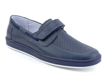 30025-712 Тотто (Totto), туфли школьные ортопедические профилактические, кожа, синий в Иркутске