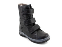 207ч (26-30) Аквелла (Akwella), ботинки зимние ортопедические с высоким берцем, натуральная шерсть, кожа, черный в Иркутске