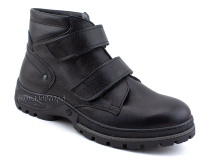 308 (41-45) Аквелла (Akwella), ботинки подростковые демисезонные  утепленные  ортопедические, ворсин, кожа, черный в Иркутске
