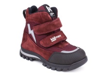 5008-25 (26-30) Кидмен (Kidmen), ботинки ортопедические профилактические, демисезонные утепленные, мембрана, нубук, байка, бордовый в Иркутске