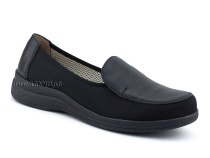 84-122-22-402/30 Рикосс (Ricoss) туфли для взрослых, текстиль, кожа, черный, полнота 9 в Иркутске