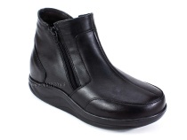 84-11И-2-490/58 Рикосс (Ricoss) ботинки для взрослых демисезонные утепленные, ворсин, кожа, черный, полнота 9 в Иркутске